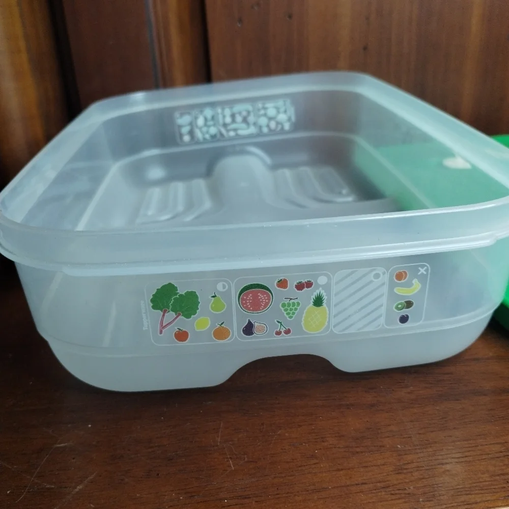 New Tupperware 1.8L Green Fruit And Veggie Keeper Storage Container